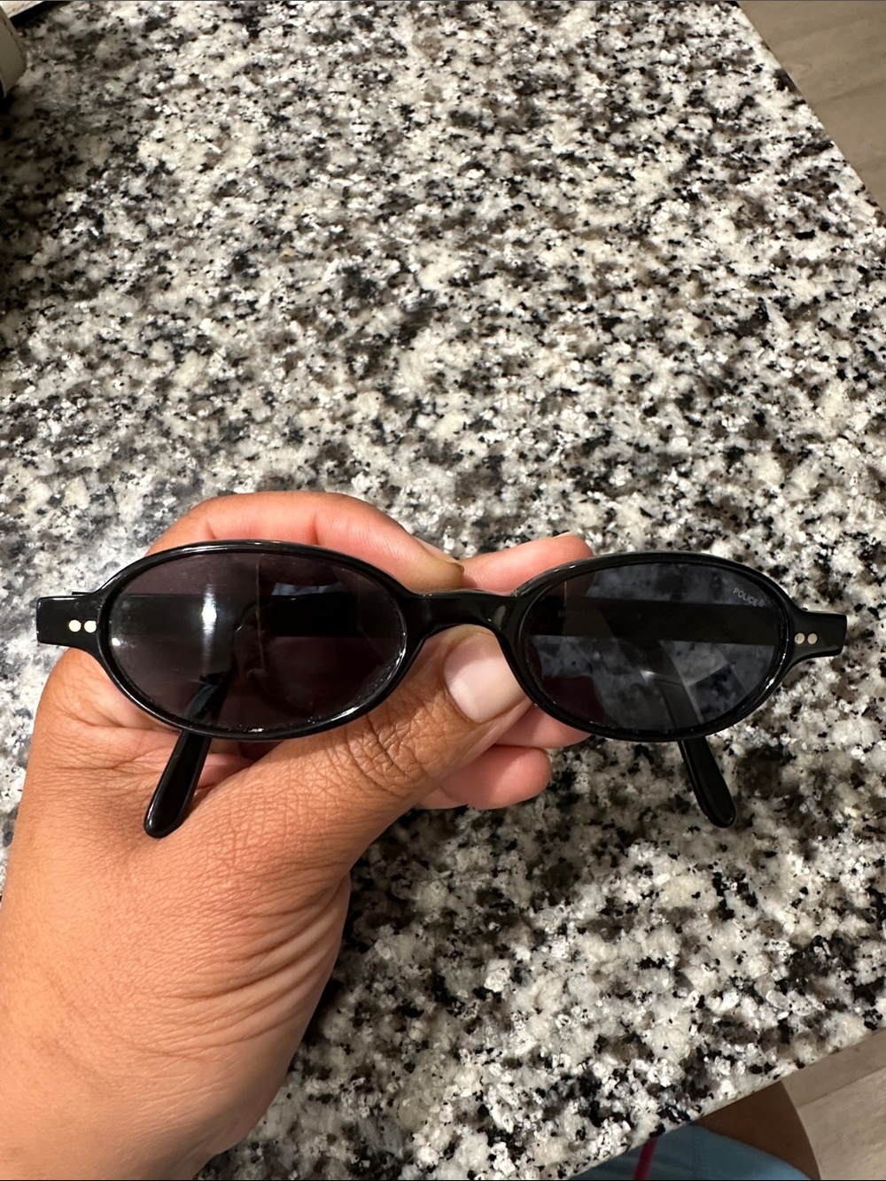 Police Black Sunglasses with Subtle Silver Accents